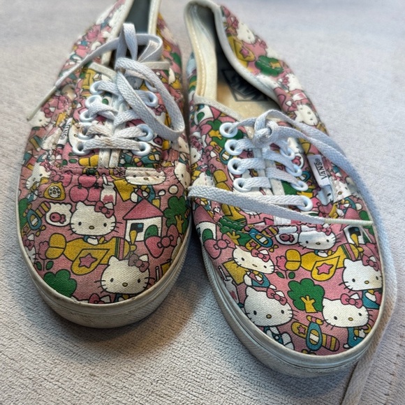 Vans Kids Sneakers with Hello Kitty Design - Pink and Green - Picture 2 of 8
